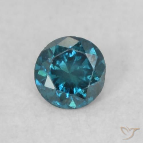 0.06ct Naturale Blu Diamante, Rotondo, VS-SI