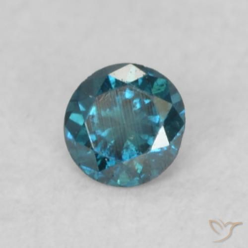 Diamante Blu naturale da 0.06 ct, Rotondo, VS-SI