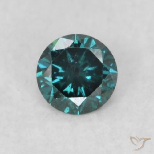 Diamante Blu naturale da 0.06 ct, Rotondo, VS-SI