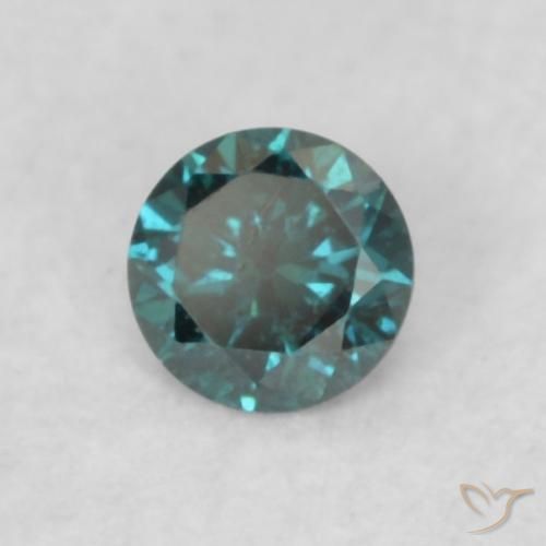 Diamante Blu naturale da 0.06 ct, Rotondo, VS-SI