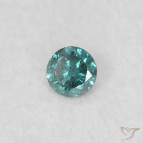 Diamante Blu naturale da 0.02 ct, Rotondo, SI