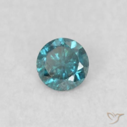 Diamante Blu naturale da 0.03 ct, Rotondo, SI