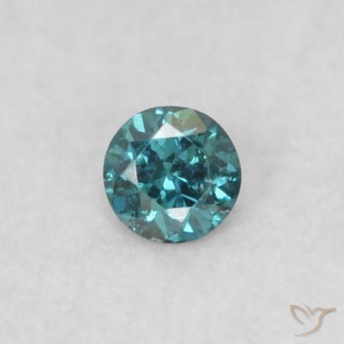 Diamante Blu naturale da 0.02 ct, Taglio rotondo, VS