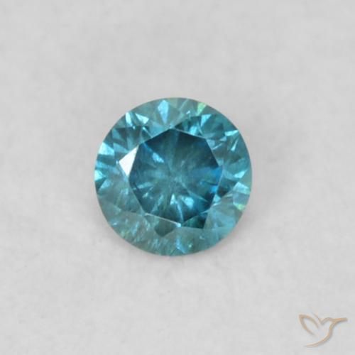 0.04ct Naturale Blu Diamante, Rotondo, VS