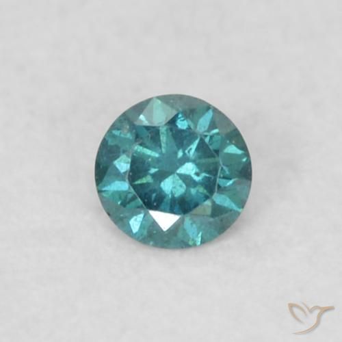 0.03ct Naturale Blu Diamante, Rotondo, VS