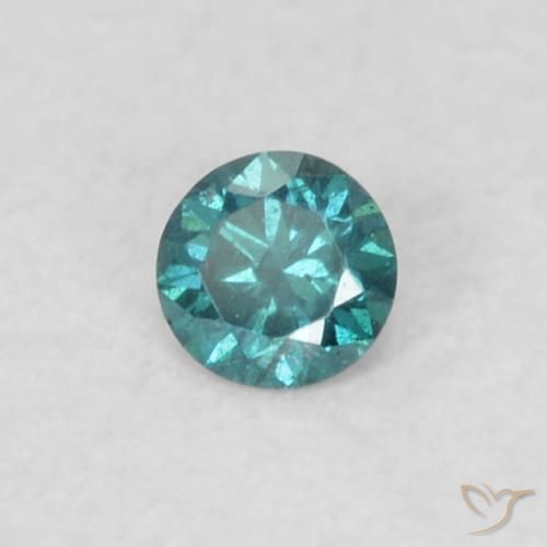 Diamante Blu naturale da 0.03 ct, Rotondo, VS