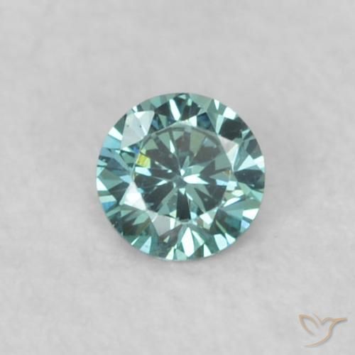 0.03ct Naturale Blu Diamante, Rotondo, VS