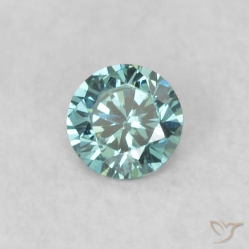 Diamante Blu naturale da 0.03 ct, Rotondo, VS