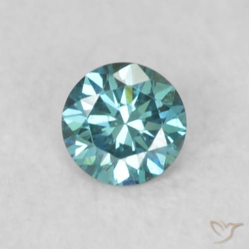 0.05ct Naturale Blu Diamante, Rotondo, VS