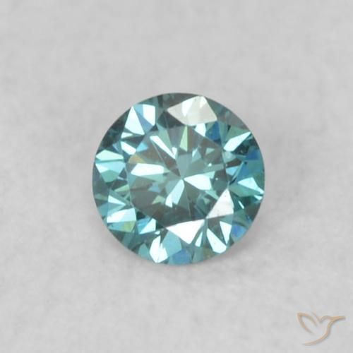 Diamante Blu naturale da 0.05 ct, Rotondo, VS