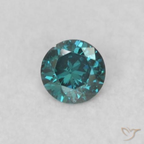 Diamante Blu naturale da 0.03 ct, Rotondo, SI