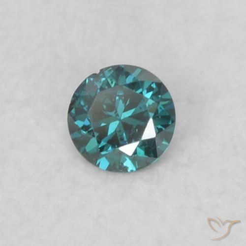Diamante Blu naturale da 0.03 ct, Rotondo, SI