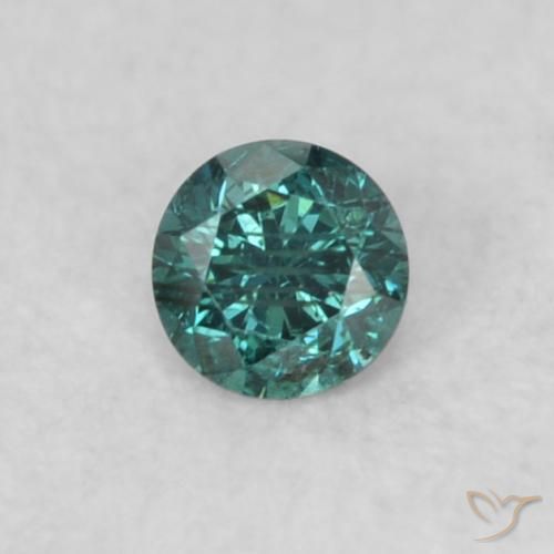 0.05ct Naturale Verde Diamante, Rotondo, SI