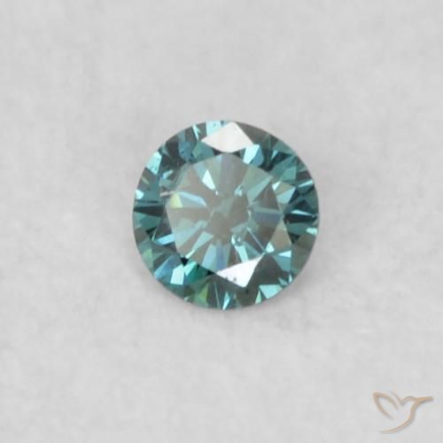 Diamante Blu naturale da 0.03 ct, Rotondo, VS