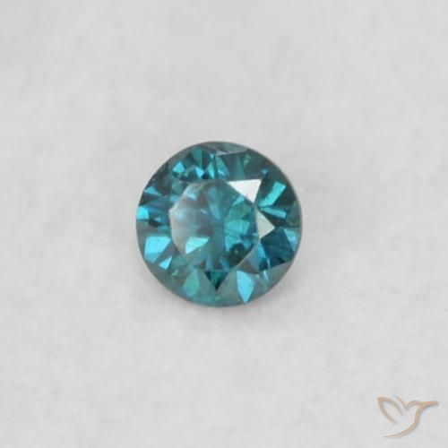 Diamante Blu naturale da 0.02 ct, Rotondo, VS
