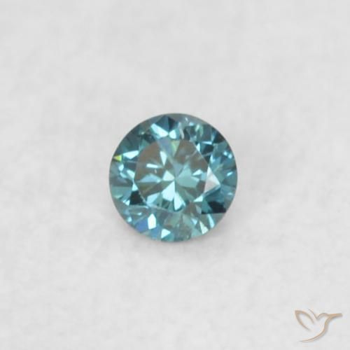 Diamante Blu naturale da 0.02 ct, Rotondo, VS