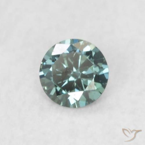 Diamante Blu naturale da 0.03 ct, Rotondo, VS