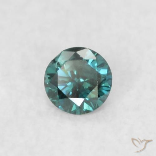 Diamante Blu naturale da 0.04 ct, Rotondo, VVS-VS