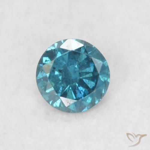 0.05ct Naturale Blu Diamante, Rotondo, VS