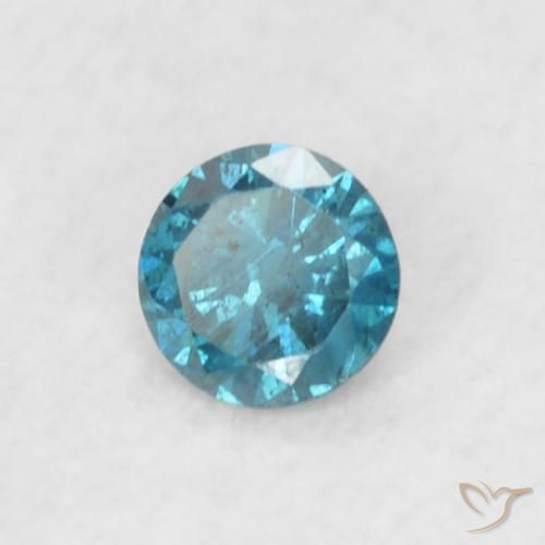 Diamante Blu naturale da 0.05 ct, Rotondo, VS