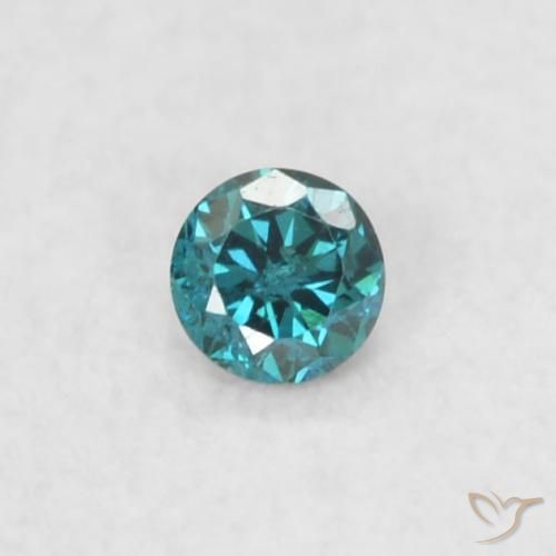 Diamante Blu naturale da 0.02 ct, Rotondo, VS