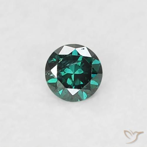 0.02ct Naturale Verde Diamante, Rotondo, SI