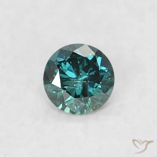 0.03ct Naturale Blu Diamante, Rotondo, SI