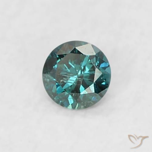 Diamante Blu naturale da 0.03 ct, Rotondo, SI