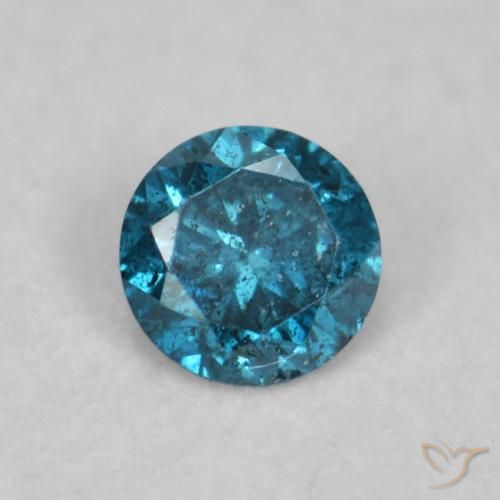 0.07ct Naturale Blu Diamante, Rotondo, SI