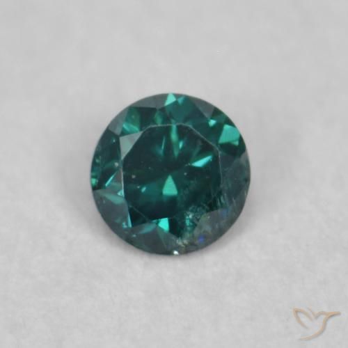 0.04ct Naturale Verde Diamante, Rotondo, SI