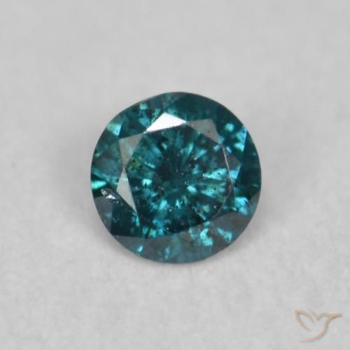0.04ct Naturale Blu Diamante, Rotondo, SI