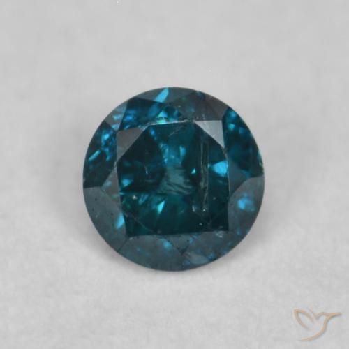 0.07ct Naturale Blu Diamante, Rotondo, VVS-VS