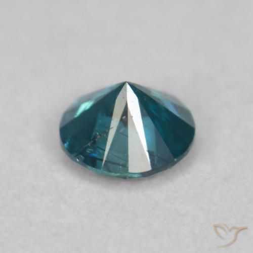 Diamante Blu naturale da 0.07 ct, Rotondo, VVS-VS