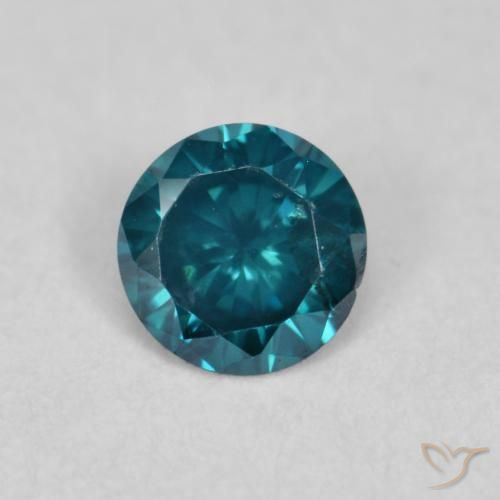 0.12ct Naturale Blu Diamante, Rotondo, VVS-VS