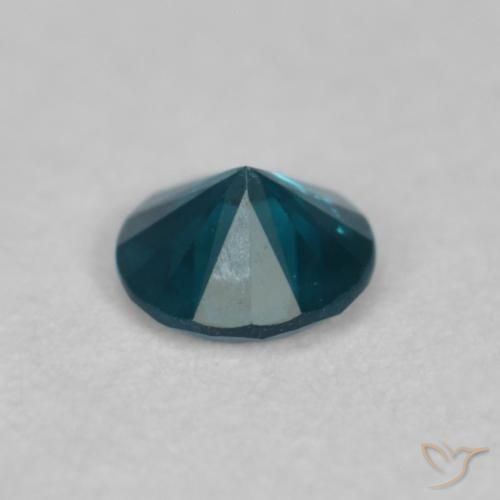 Diamante Blu naturale da 0.12 ct, Rotondo, VVS-VS