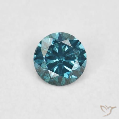 0.04ct Naturale Blu Diamante, Rotondo, VVS-VS
