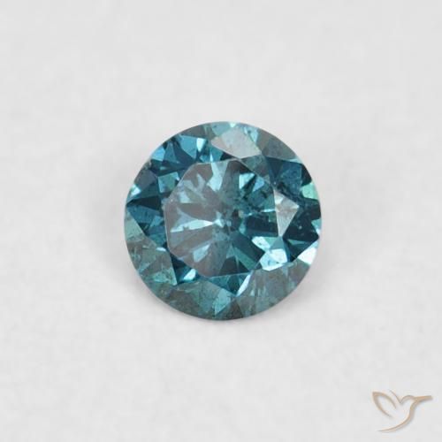 Diamante Blu naturale da 0.04 ct, Rotondo, VVS-VS