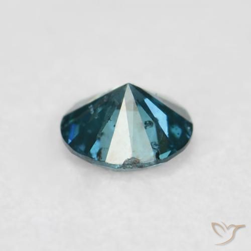 Diamante Blu naturale da 0.06 ct, Rotondo, VVS-VS
