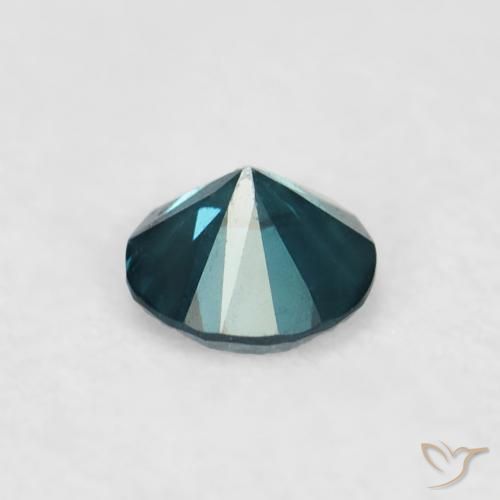 Diamante Blu naturale da 0.05 ct, Rotondo, VVS-VS