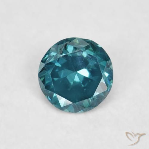 0.05ct Naturale Blu Diamante, Rotondo, VVS-VS