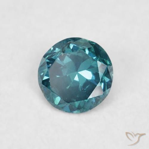 Diamante Blu naturale da 0.05 ct, Rotondo, VVS-VS