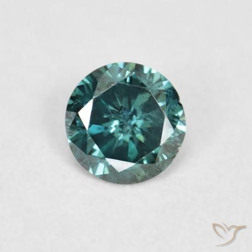 0.09ct Naturale Verde Diamante, Rotondo, VVS-VS