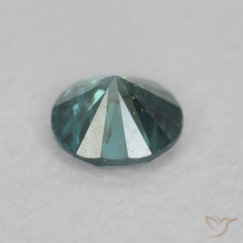 Diamante Verde naturale da 0.09 ct, Rotondo, VVS-VS