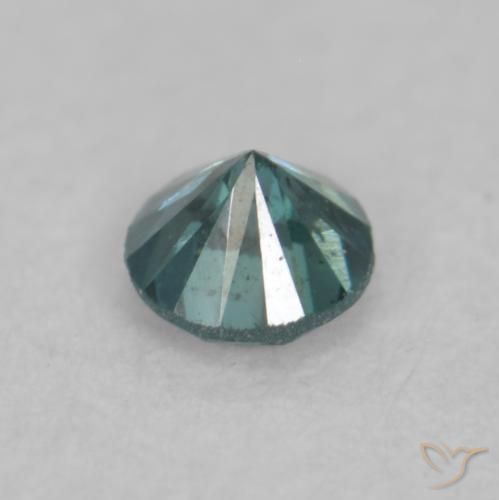 Diamante Verde naturale da 0.10 ct, Rotondo, VVS-VS