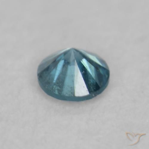 Diamante Blu naturale da 0.03 ct, Rotondo, VVS-VS