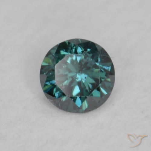 Diamante Blu naturale da 0.03 ct, Rotondo, VVS-VS