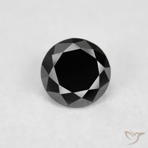 0.03ct Naturale Nero Diamante, Rotondo, Opaco