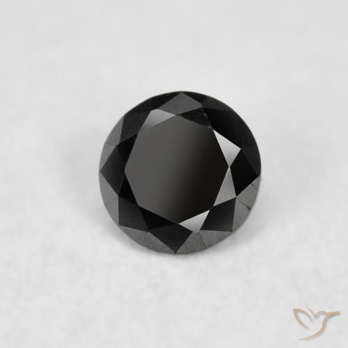 Diamante Nero naturale da 0.03 ct, Rotondo, Opaco