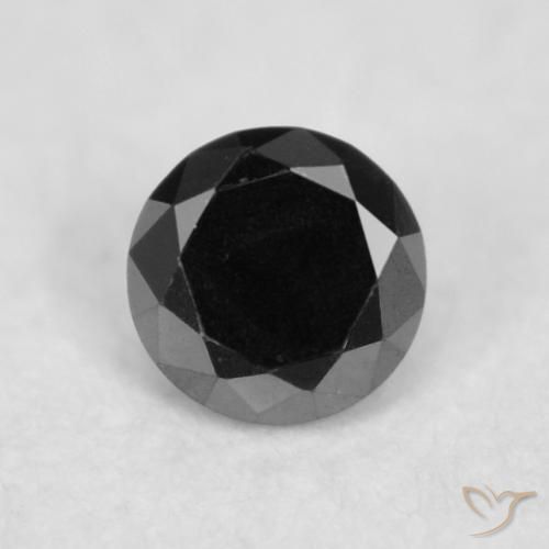 0.03ct Naturale Nero Diamante, Rotondo, Opaco
