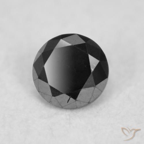 Diamante Nero naturale da 0.02 ct, Rotondo, Opaco